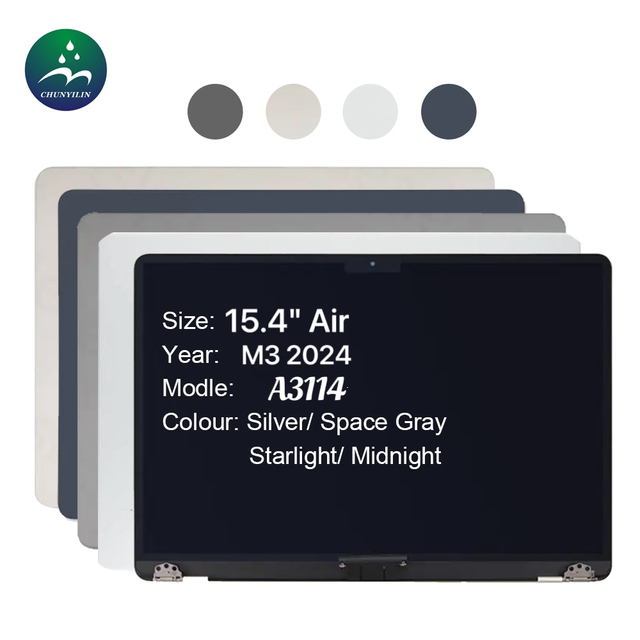 Diy A2941 A3114 Laptop Screen for Macbook Display 2023 2024 15.4 Inch Lcd Screen Upper Half Assembly