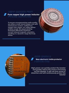 Gertsound <span class=keywords><strong>1992</strong></span> ครอสโอเวอร์เน็ตเวิร์ก แบบสองทาง เสียงแหลม/เสียงเบส ครอสโอเวอร์เสียง 12-15 นิ้ว 1000 วัตต์ ทองแดง สีดำ อุปกรณ์เสริมลำโพง - Product Image 4