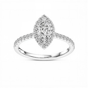 Bague élégante en diamant de laboratoire taille marquise de 0,75 carat pour femme, couleur VVS VS EF, en argent sterling 925, or 10KT 14KT 18KT, cadeau - Product Image 3