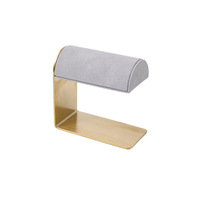 Présentoir à bijoux en or rembourré en velours en forme de C, support de bracelet haut de gamme, sans installation requise pour les boutiques de détail