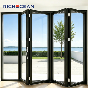 RICHOCEAN - Sistema de Puertas Plegables Aislantes Acústicamente <span class=keywords><strong>Tipo</strong></span> Acordeón, Puertas Plegables de Aluminio con Doble Vidrio para Patio - Product Image 2