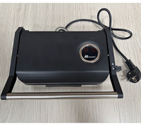 Anbolife HOT 1000W Mini Grill Électrique Sans Fumée pour Intérieur, Appareil de Cuisine Compact, Mini Grill de Contact pour 2 Tranches