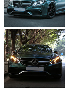 Conjunto de Faros LED para <span class=keywords><strong>Mercedes</strong></span> Benz Clase E W212 2010-2015, Actualización al Estilo W213, Lente de Proyector DRL, Señal de Giro Dinámica - Product Image 6