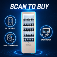 Distributeur automatique intelligent à ressort hélicoïdal, paiement par QR code disponible pour les fournitures quotidiennes, les soins bucco-dentaires et les articles de toilette jetables pour hôtels