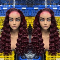 Wig Rambut Asli Vietnam Virgin HD Lace Frontal Roll Wave 300% Density Grosir, Langsung dari Pabrik, Wig Panjang Bergelombang dan Mengembang