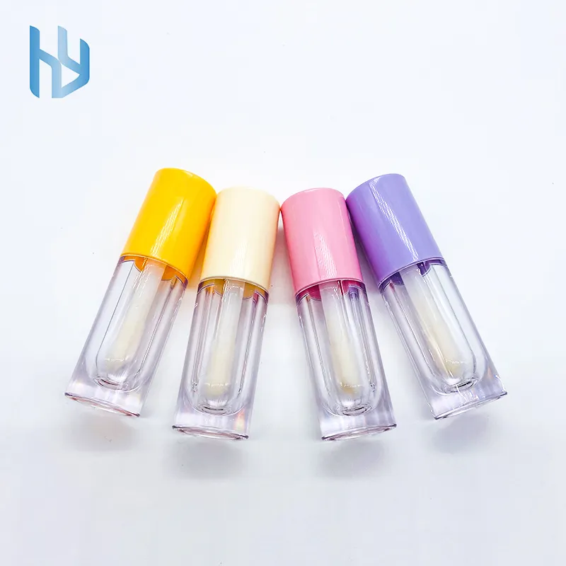 Tubo de varinha vazio personalizado, 10ml, embalagem cosmética para gloss labial, garrafa de plástico transparente