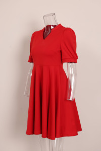 Offres Spéciales Vêtements pour femmes OYV, à savoir, chemises, robes, jupes, chemisiers Robe élégante à col en V - Product Image 6