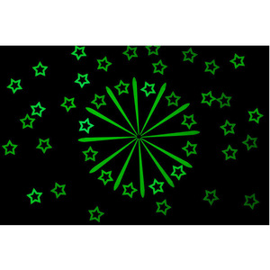 Pegatinas de pared con forma de estrella que brillan en la oscuridad, 40 unidades, fluorescentes, extraíbles, decoración del hogar, habitaciones infantiles, diseño moderno de plástico - Product Image 2