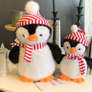 Pingouin Animal en peluche jouet avec bavoir réaliste doux pingouin en peluche pingouin en peluche poupée oreiller Aquarium Ski - Product Image 5