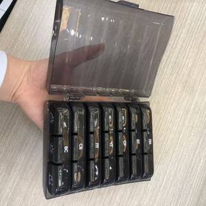 Organizador semanal de pastillas <span class=keywords><strong>para</strong></span> tabletas, caja de soporte <span class=keywords><strong>para</strong></span> pastillas <span class=keywords><strong>para</strong></span> viajes, 7 compartimentos, caja de pastillas, organizador de 7 días - Product Image 3