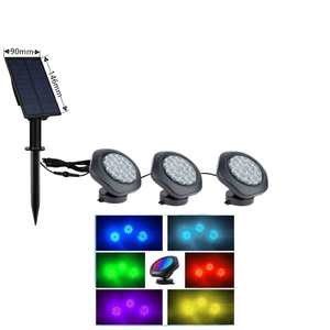 18led năng lượng mặt trời Pond Spotlight 5-in-1 RGB màu thay đổi không thấm nước IP68 ngoài trời Vườn ánh sáng cho cảnh quan ruộng bậc thang thác nước - Product Image 1