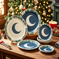 Assiettes en papier rondes classiques écologiques de 6 pouces, 1000 pièces, blanches, non enduites, jetables, pour fêtes et desserts, en vrac