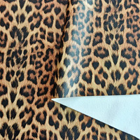 Tissu en cuir PU texturé à imprimé léopard, toucher doux, résistant à l'abrasion et aux déchirures, pour articles en cuir et vêtements