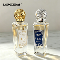 En stock – Flacon pulvérisateur de parfum personnalisé à sertir 2026 – Certifié – 50 ml 100 ml – Flacon pulvérisateur de parfum carré transparent vide en verre avec couvercle