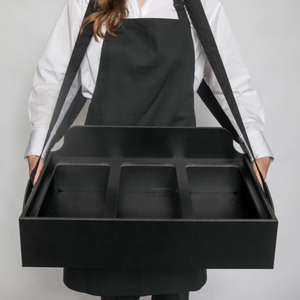 Деревянные подносы с ремешком, поднос Gastronorm Usherette, поднос для вечеринок и киновечеров, поднос для подачи попкорна Usherette - Product Image 5