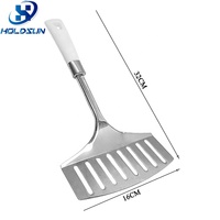 Spatule à crêpes et à poisson perforée en acier inoxydable robuste de qualité supérieure avec poignée ergonomique pour la cuisine