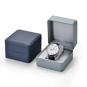 Diseño de lujo Logotipo personalizado Impreso PU cuero Collar Anillo Reloj Embalaje Joyería Caja de regalo