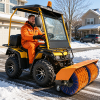 Souffleuse à neige Laite ATV avec moteur hydraulique, équipement de nettoyage de la neige pour l'entretien des allées et des champs