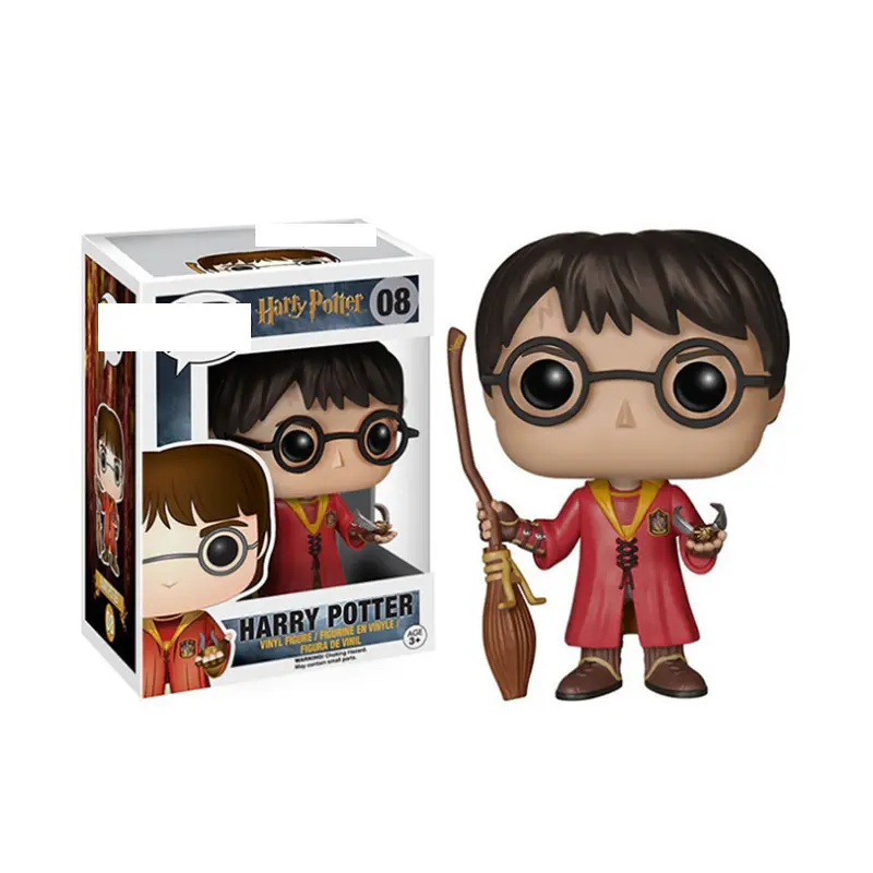 Mainan aksi Model Harry 08 Potter koleksi seragam Hogwarts boneka PVC figur pop dengan kotak pelindung