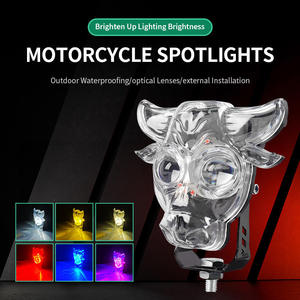 Nouveau phare de moto 12V 20W au design de vache, éclairage externe RVB coloré pour moto, lampe d'éclairage auxiliaire pour véhicule - Product Image 5