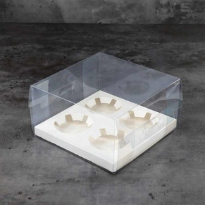 Wholesale Cupcake <b>Boxes</b> With 2/4/6 Hole Baking Muffin Box Food Grade Transparent Cake Box - Product Image 3