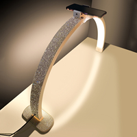 FOSOTO-Lampe LED demi-lune pour bureau, lampe à ongles UV, avec support pour téléphone
