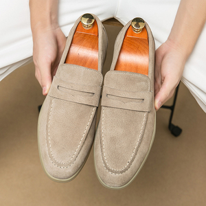Mocasines informales <span class=keywords><strong>de</strong></span> piel auténtica para <span class=keywords><strong>hombre</strong></span>, talla grande 38-46, <span class=keywords><strong>zapatos</strong></span> <span class=keywords><strong>de</strong></span> vestir planos sin cordones a la moda con cierre sin cordones para invierno - Product Image 3