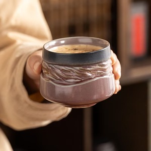 Tasses en céramique japonaise d'art irrégulier de 170 ml, bouche ronde et carrée, petites tasses à thé et à café, vente en gros d'usine, poterie - Product Image 5