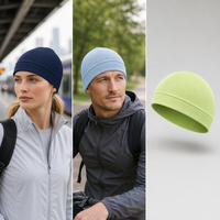 Bonnet de cyclisme en polyester à motif personnalisé ODM, sous-casque, bonnet ajusté anti-transpiration en tricot extensible, bonnet de cyclisme