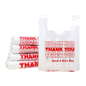 Custom printing supermarket plastic shopping bag t-shirt food plastic bag packaging bag