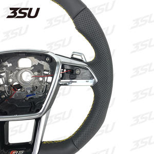 Pour Audi Q2 Q3 <span class=keywords><strong>Q4</strong></span> Q5 Q7 Q8 A4 MP Volant En Cuir En Fiber De Carbone Accessoires De Voiture Intérieur 2018 2019 2020 2021 2022 <span class=keywords><strong>2023</strong></span> 2024 - Product Image 4