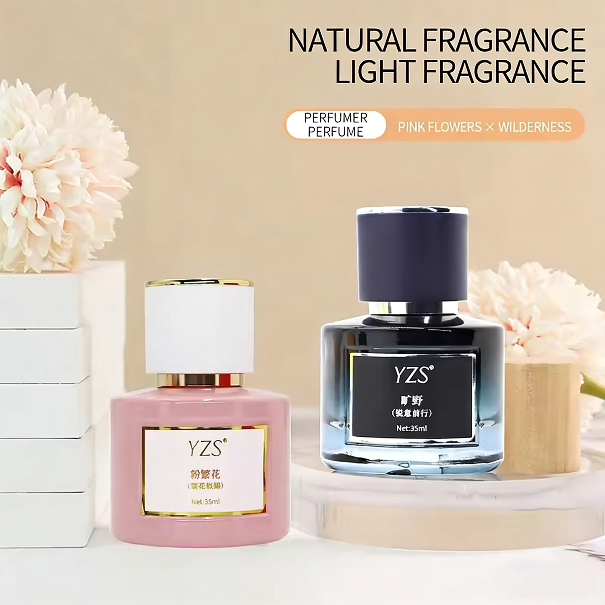 Fleur rose + nature sauvage