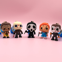 Porte-clés 3D en PVC de dessin animé, personnage monstre étrange, personnalisable, faible MOQ, pour cadeaux de fête d'enfants, cadeaux promotionnels