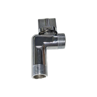 Fournisseur de vanne professionnel Chorome plaqué en alliage de zinc ou en laiton 90 degrés 1/2 "vanne d'arrêt d'angle de pouce