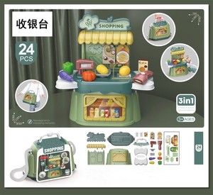 Mini <span class=keywords><strong>tienda</strong></span> de compras 3 en 1 para niños, nuevos productos, 24 Uds., juego de juguetes para jugar a las casitas con bolsa portátil para regalo de cumpleaños para niños - Product Image 6