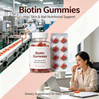 Biotine Gummies voor haar, huid & nagels - voedingssupplement voor volwassenen - natuurlijk en suikervrij