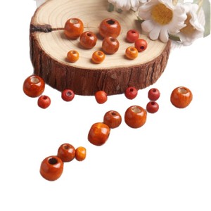 Perles en bois élégantes et exquises, perles rondes mélangées pour la fabrication de bijoux DIY, accessoires artisanaux - Product Image 5