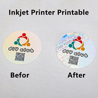 Feuille de papier autocollant holographique inviolable pour garantie, imprimable jet d'encre A4 (210x297mm), compatible laser et jet d'encre