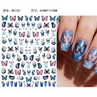 Autocollants 3D professionnels colorés pour ongles, design tendance, autocollants DIY avec 8 couleurs, décoration florale pour la pointe des ongles