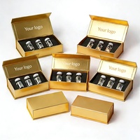 Boîte personnalisée pour flacons imprimés, flacons d'ampoules de 2 à 10 ml, flacons de peptides, boîte cadeau avec doublure en éponge, fermeture magnétique, portable, lot de 3