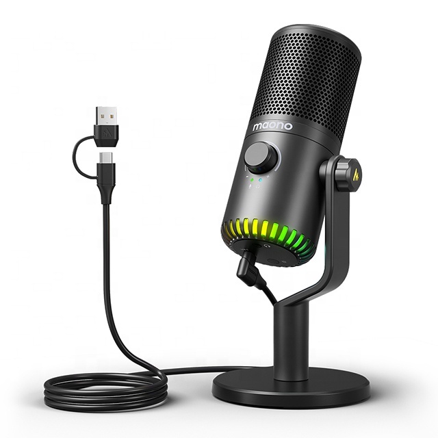 Maono RGB Gaming Microphone Support Software Control for SP5 Live Streaming Podcast Mic Desktop USB Condenser Gaming Microphones