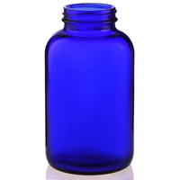 Flacon en verre pour capsules de vitamines 75cc, 5 pièces, plante chinoise, directement à l'usine, en verre, avec large bouche
