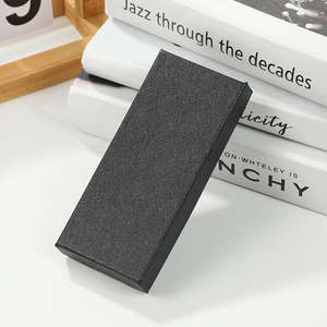 Boîtes cadeaux noires personnalisées de haute qualité pour montres et bracelets pour hommes, finition mate, design plat, boîtes en carton rigide - Product Image 5