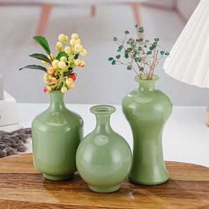 Wholesale Small Simple Paint Colored Glass Vases for Home Garden Wedding Table Flowers Arrangement Decoration