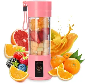 2 블레이드 4 블레이드 6 블레이드 380ml 다기능 자동 손 빠른 Usb 전기 휴대용 블렌더 Juicer