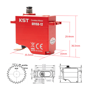 Oferta Especial: Motor KST SV15X-12 DC12V 13kgf.cm 0.05sec SHV Sin Núcleo con Engranajes Metálicos Mini 60 para Helicópteros RC, Drones y Robótica - Product Image 3