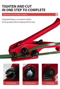 Kaito trực tiếp vật nuôi cấp thực phẩm Hướng dẫn sử dụng công cụ đóng đai Kit Combo 13-19mm PP dây đeo thắt chặt nhựa căng thẳng Kìm trường hợp bao bì - Product Image 5