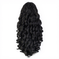 Queue de cheval synthétique courte et bouclée Yaki pour femmes européennes et américaines, avec cordon de serrage, en fibre haute température, extension de cheveux effet perruque