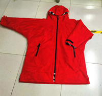 Poncho de surf personnalisé garder au chaud Robe à langer imperméable et coupe-vent avec doublure en polaire Veste Parker de natation sportive