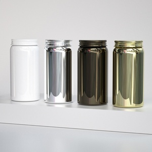 Hot Selling ECO Friendly Electroplated <b>Aluminum</b> Pill & Vitamin Bottles for Medicine Capsules Packaging Jars with Custom Color - Product Image 1